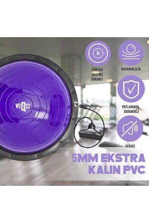 Bosu Ball Semi Pilates Ball Toning Balance Machine 60 cm Widerstand Elastic Pump Gifted TYC00540379174 - 7