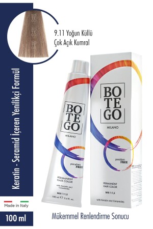 Botego Milano Professionelle Cremefarbe – 9. 11 Intense Ashy Very Light Brunette 100 ml Intense Ashy Very Light Brunette - 1