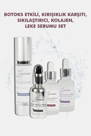 Botoks Etkili Kırışıklık Giderici- Cilt Sıkılaştırıcı- Leke Serumu 4’lü Bakım Seti - Luxydem