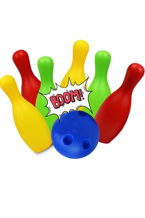 Bowling Denge Oyunu Seti 8 Labut Bowling Topu Spor Oyunları 1 2 yas Bebek Oyuncak - 1