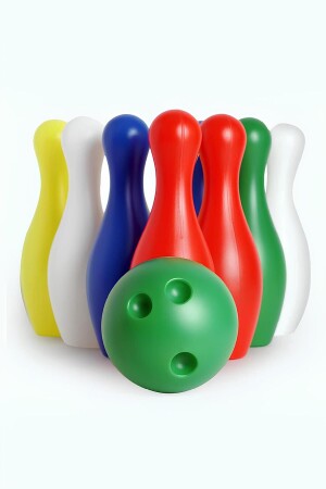 Bowling Oyuncak Takımı Renkli 10 Parça Çocuk Spor Oyuncakları Labut Dikkat Oyunları Zeka Küpü - 1