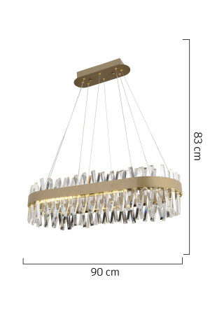 Brampton 6-reihiger antiker 3-farbiger 100-Watt-LED-Esstisch, Wohnzimmer-Kronleuchter 3962-06-FR - 7