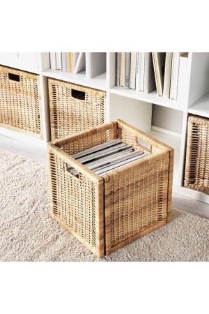 Branas Boxkorb Rattan Hellbraun 32x34x32 cm IKEA99990619 - 4