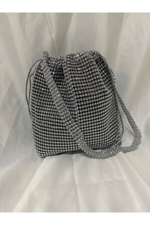Brand Grey Handle Shiny Stone Look Gefütterte Sparkly Bag Maße 23 25 0046newbuz - 1