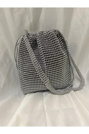 Brand Grey Handle Shiny Stone Look Gefütterte Sparkly Bag Maße 23 25 0046newbuz - 2