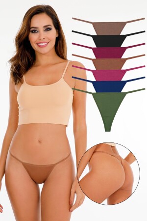 Brasilianischer String-Tanga für Damen, 7-teiliges Höschenset, gemischte Farben, KTS3022, KTS3022 - 1