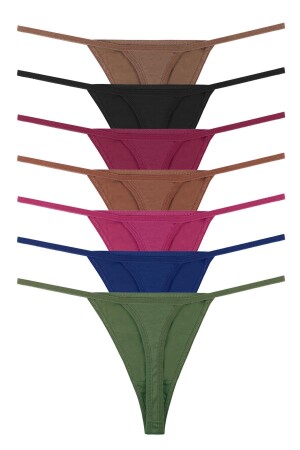 Brasilianischer String-Tanga für Damen, 7-teiliges Höschenset, gemischte Farben, KTS3022, KTS3022 - 3