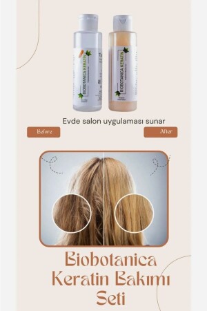 Brasilianisches Föhn-Keratin / Haarglätter / 2x100 ml Shampoo + Keratin-Pflege-Mini-Set - 1