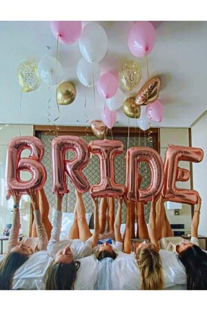 Braut-Folienballon-Konzept, roségoldfarben, Bachelorette-Party-Thema, jeder Buchstabe 70 cm HZRFOLYOBRIDEHZRBRIDEFOLYOBALLON - 3