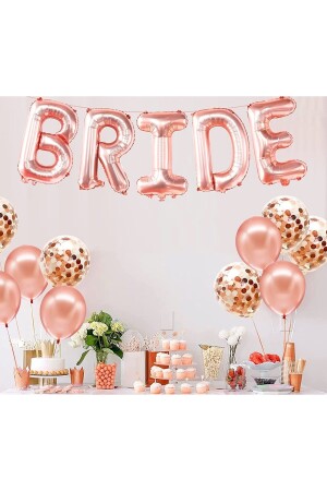 Braut-Folienballon-Konzept, roségoldfarben, Bachelorette-Party-Thema, jeder Buchstabe 70 cm HZRFOLYOBRIDEHZRBRIDEFOLYOBALLON - 4