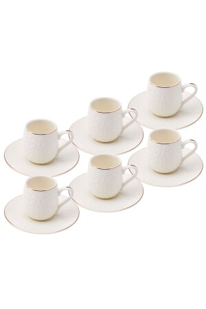 Braut-Kaffeetassen-Set für 6 Personen, Creme, 90 ml, 600 ml. 15. 01. 1790-1 - 1