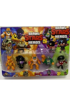 Brawl Star 5 Figur Gold Mega Crow Gene Bo Rico Poco - 1