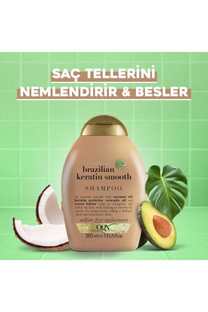 Brazilian Keratin Smooth Düzleştirici Etkili Sülfatsız Şampuan 385 ml - 3