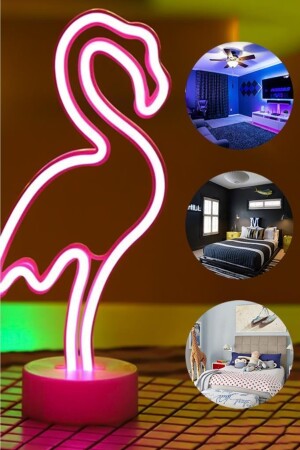 (BREAKABLE) Dp-87 Decorative Flamingo Neon LED Lighted Night Lamp ldflmngoo - 7