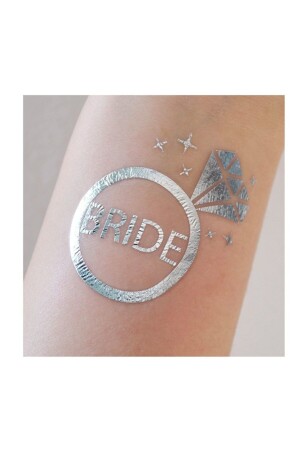 Bride To Be Concept 1 Bride 10 Team Bride Silbergraue Farbe Temporäres Tattoo Junggesellenabschied - 6