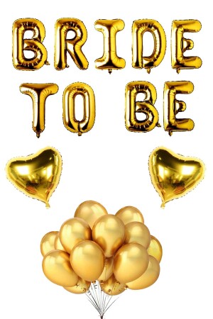 „Bride To Be“-Folienballon-Set – Bachelorette Bride Party-Ballon-Dekoration, Gold, groß, peksusbset006 - 2