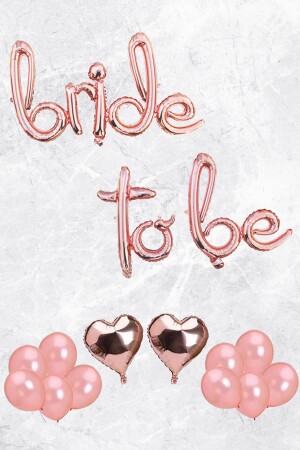 Bride To Be Folienballon-Set – Junggesellinnenabschied, Party-Ballon-Dekoration, Roségold peksusbset001 - 4