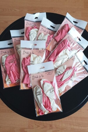 Bride To Be Luftballons – Rosa und Weiß, 6er-Pack - 3