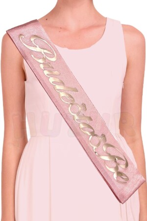 Bride To Be Pembe Üstüne Rose Gold Yaldızlı Kuşak Yüzük Detaylı Bekarlığa Veda Partisi Konsepti - Huzur Party Store