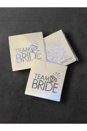 Bride To Be Team Bride Peçete Seçeceğiniz Renkte 16'lı Paket - 1