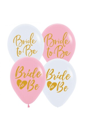 Bride To Be Yazılı 10 Adet Balon Kırık Beyaz Pudra Pembe Renkli Bekarlığa Veda Partisi Konsept - 3