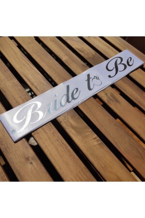 Bride To Be Yazılı Beyaz Üstüne Gümüş Gri Yaldızlı Kuşak Bekarlığa Veda Partisi Konsepti Kuşağı - Huzur Party Store
