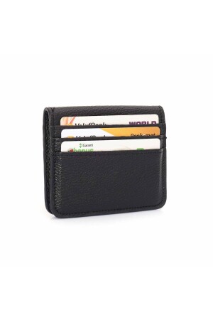Brieftasche und Kartenetui aus Leder mit Druckknopfverschluss | - 1