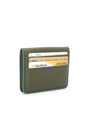 Brieftasche und Kartenetui aus Leder mit Druckknopfverschluss | - 1