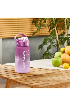 - Briella 1500 ML Lila – Lila Motivationsflasche mit Strohhalm - 2