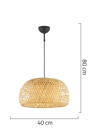 Briella Einzel-Rattan-Wohnzimmer-Kronleuchter im modernen Design - 5