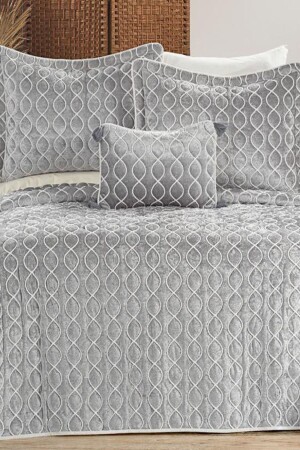 Brillance Çift Kişilik Yatak Örtüsü Gri - Çeyiz Diyarı