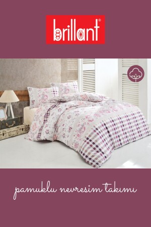 Brillant bügelleichtes Bettbezug-Set für Einzelbett Miray Miray 0035 - 2