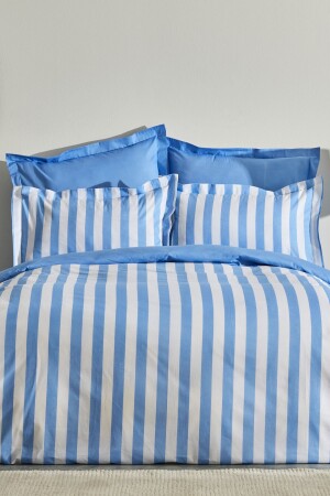 Brine Bettwäsche-Set für Doppelbett, 100 % Baumwolle, Blau, 160. 22. 11. 0023 - 1