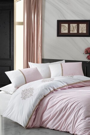 Brode Çift Kişilik Nevresim Takımı Carel Pudra 8680108052877 - Cotton Box