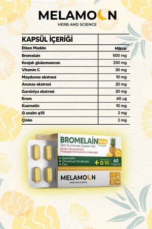 Bromelain 500 mg und Konjac Glucomannan250 mg-Coenzym Q10-Chrompicolinat 60 Kapseln - 3