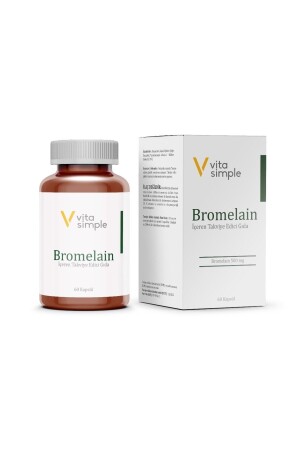 Bromelain Içeren Takviye Edici Gıda 500 Mg 60 Kapsül - 1