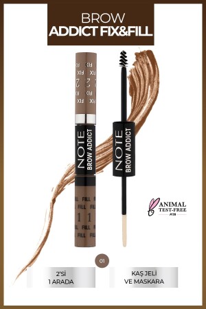 Brow Addict Fix&Fill 01 – Augenbrauenschatten und Mascara 2 in 1 - 1