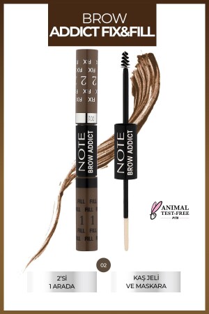 Brow Addict Fix&Fill 02 – Augenbrauenschatten und Mascara 2 in 1 - 1