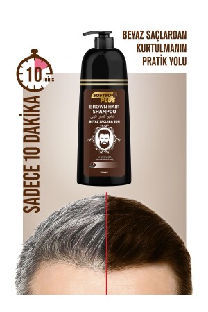 Brown Haır Shampoo 350 Ml - Softto Plus
