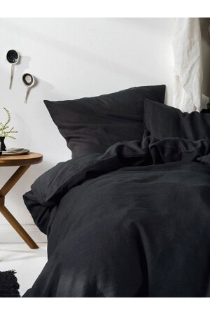 مجموعة من غطاء القطن الأسود من القطن الواحد مع الأوراق المطوية bsl0821 - CAQQA