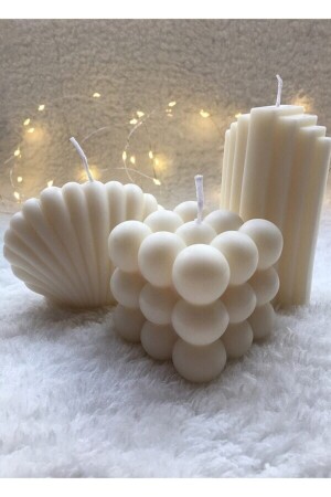 Bubble Candle 3er-Pack dekorative Kerze im Design - 2