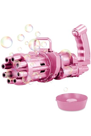 Bubble Gun - Pilli Köpük Tabancası - Pembe - Üflemeli Baloncuk Hediye DP017520 - 1