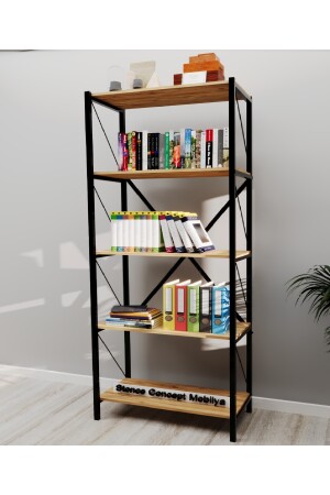 Bücherregal mit 5 Regalen Concept Rafofis Home File Bücherregal Atlantikkiefer 150 cm STNTY00029 - 3