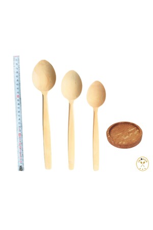 Buchsbaum-Löffel-Set in drei Größen und Löffelhalter aus Buchenholz, echter Buchsbaum-Holzlöffel ÜÇŞMŞR - İKİ KAŞIK