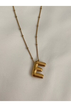 Buchstabe E-Ballon-Halskette aus Stahl - Bellys Jewelry