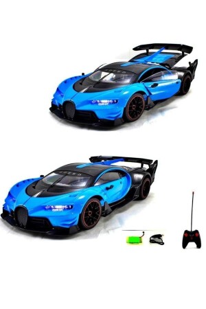 Bugatti Chiron Uzaktan Kumandalı Şarjlı Araba - Mavi - 1