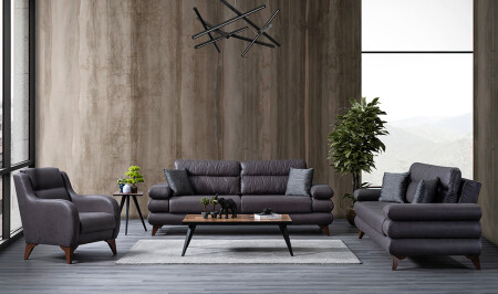 Bugatti Sofa-Set – Grau - 1