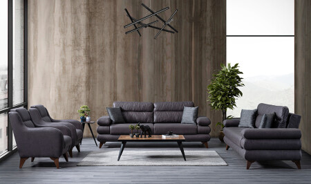 Bugatti Sofa-Set – Grau - 4