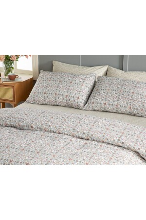 Bügelleichtes Sonnenblumen-Bettbezug-Set für Einzelbett, 160 x 220 cm, Rosa – Senf TYC00613683892 - 3