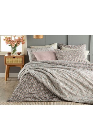 Bügelleichtes Sonnenblumen-Bettbezug-Set für Einzelbett, 160 x 220 cm, Rosa – Senf TYC00613683892 - 5